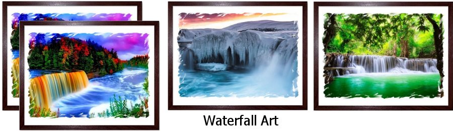Waterfall Art Framed Prints